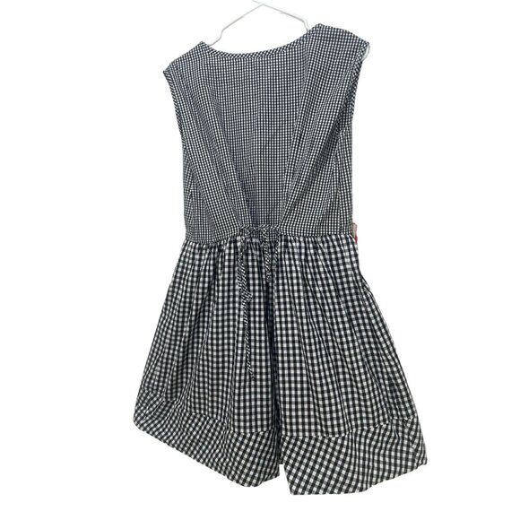 Madewell Gingham Gingham Poplin Dress Women XS Fit Flare Tie Back Preppy Classic - Picture 7 of 16